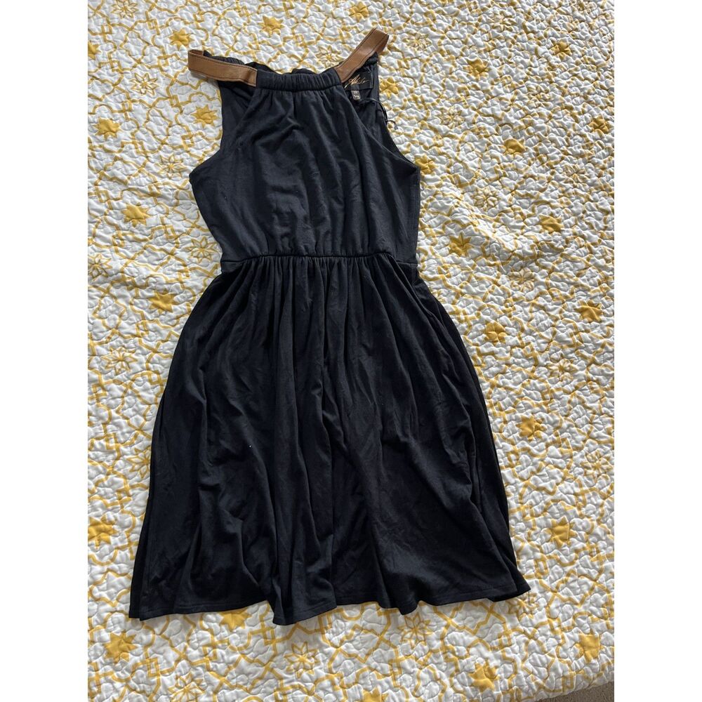 Akiko faux leather halter neck Elastic Waist dress NWT size xs - Picture 11 of 11